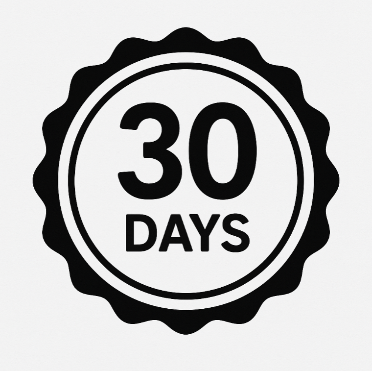 30 Days Warranty